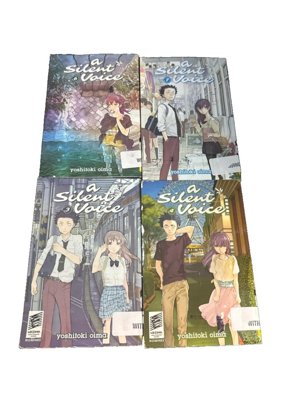 A Silent Voice English Manga Lot Issues 3,4,6,7 Graphic Novel EX LIBRARY BOOKS